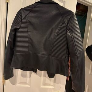 Women's Black Leather Jacket M